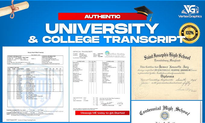 design high school transcript, university transcript, ged certificate, diploma