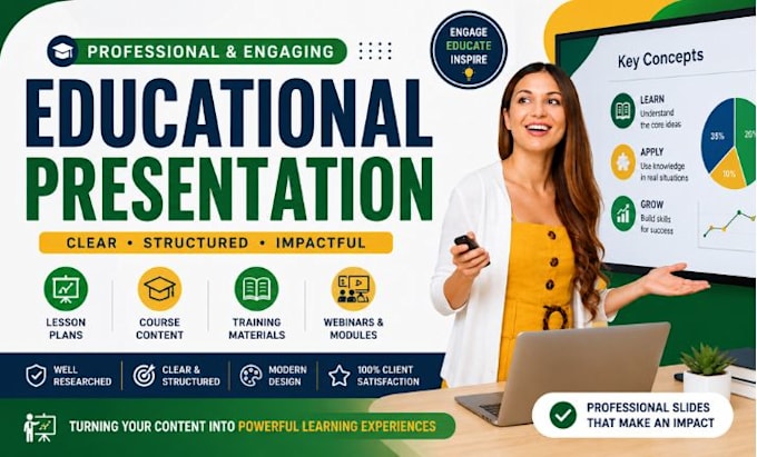 design educational powerpoint presentations for courses and training