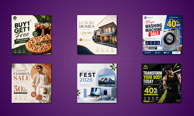 design social media ads and posters