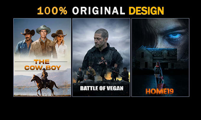 design unique movie poster, film poster and game posters