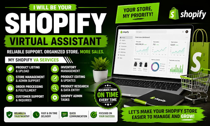 shopify VA virtual assistant store manager product listing