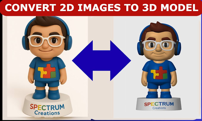 convert 2d images to 3d model for  printing, stl, bambulab , fusion360, blender