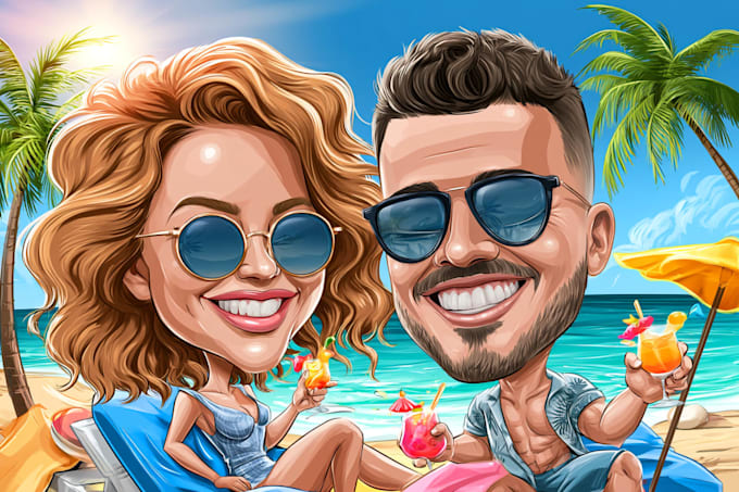 draw a funny cartoon caricature portrait
