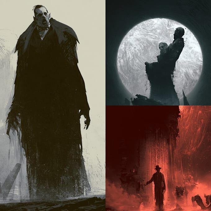 draw dark fantasy and horror characters