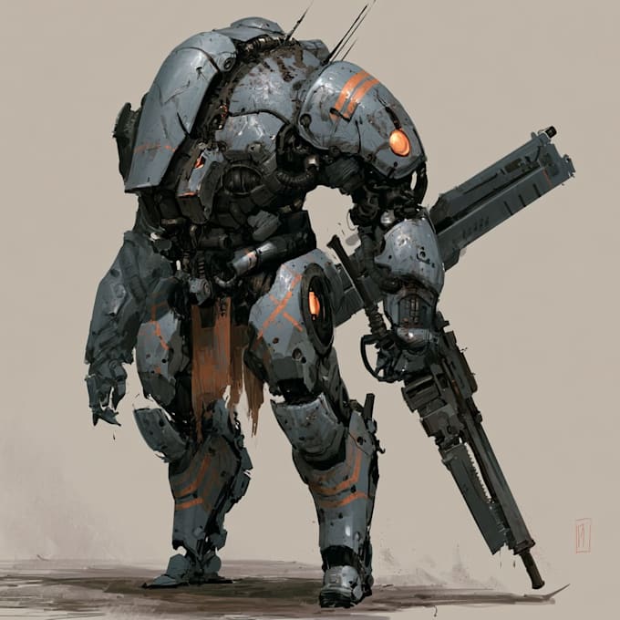 make robot futuristic mecha and concept art