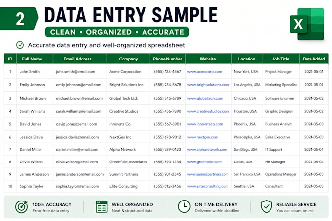 do accurate data entry and web research
