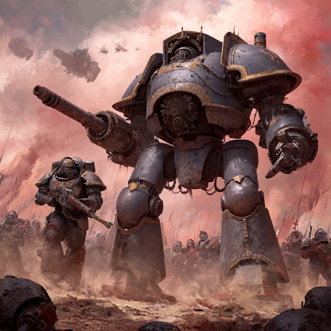 create a warhammer 40k illustration