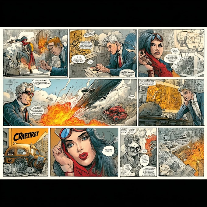 draw comic illustrations graphic novel book cover comic
