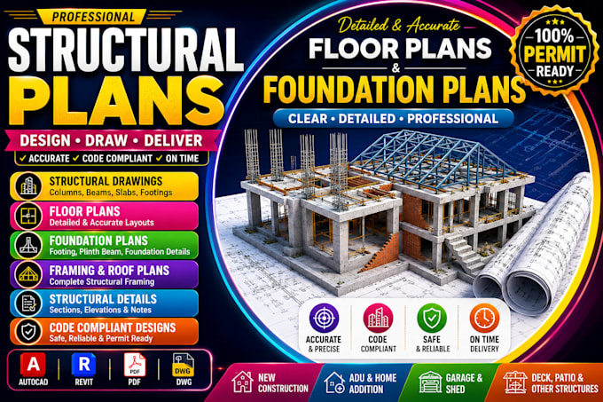 create structural plans, framing and foundation drawings