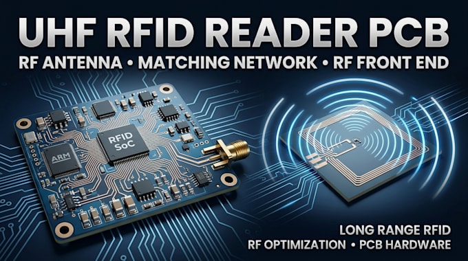 design uhf rfid reader pcb, rf antenna, matching network and front end