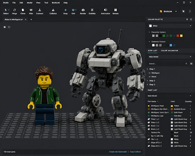 design custom 3d lego models and minifigures