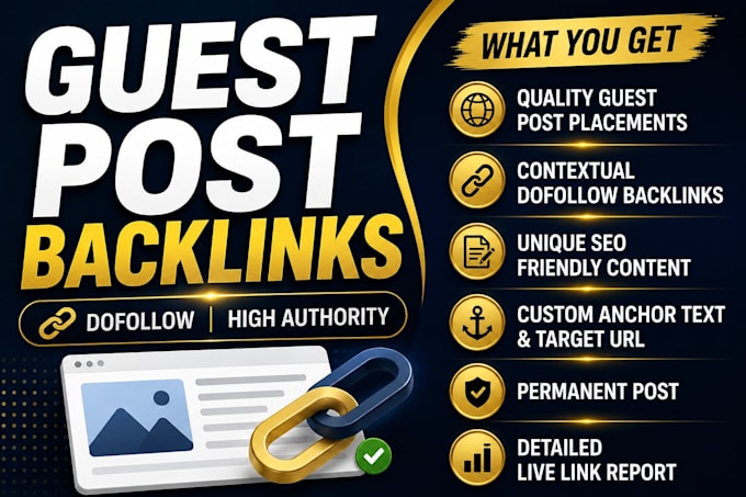 write high quality guest post backlinks with guest posting service