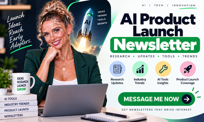write ai product launch newsletter research updates industry tools trends