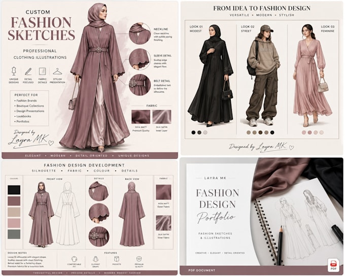 create professional fashion sketches