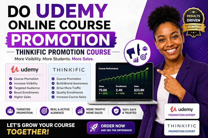 do udemy online course promotion thinkific promotion course