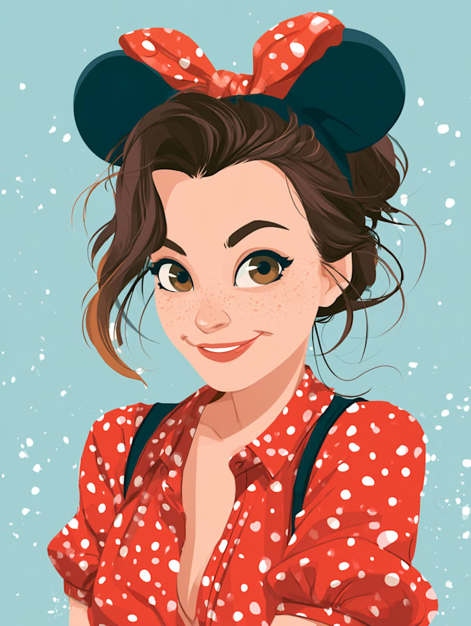 make a disney cartoon illustration