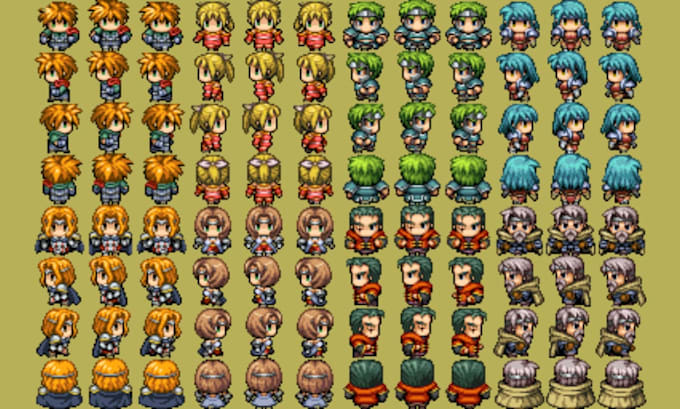 create rpg maker mv mz rtp style sv battler sprites