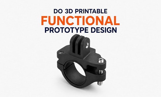 do 3d printable functional prototype design, stl step cad, fusion 360 model