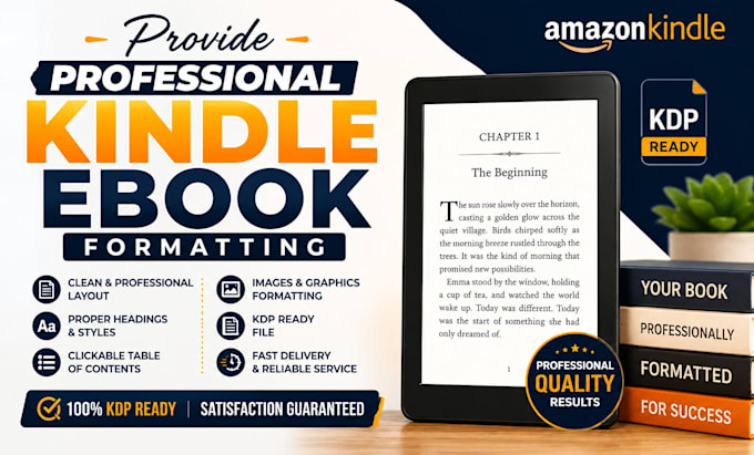 provide professional kindle ebook formatting