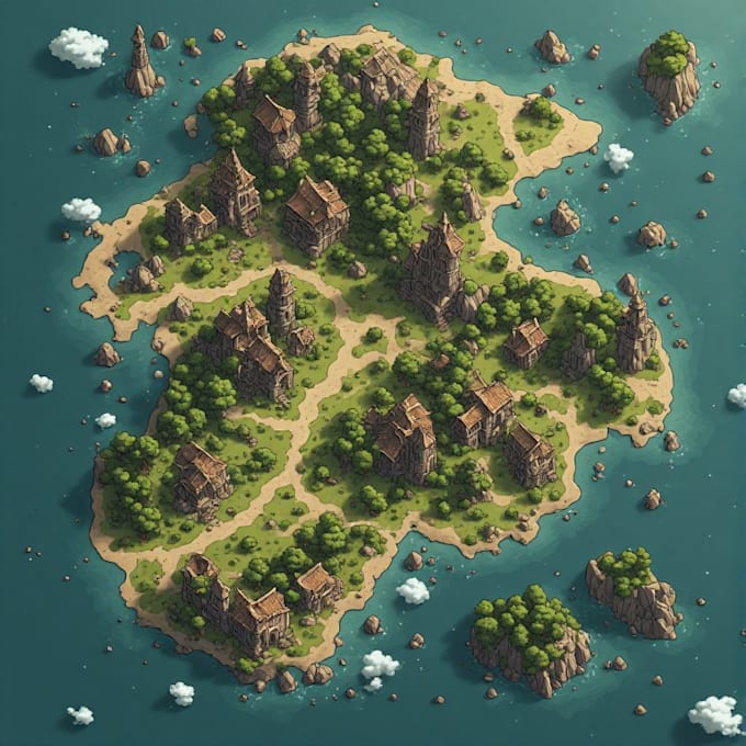create your fantasy or concept world with a minimal map