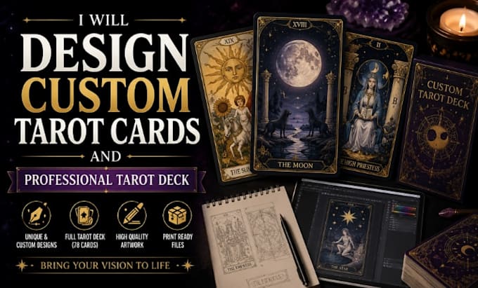 design custom tarot cards and professional tarot deck
