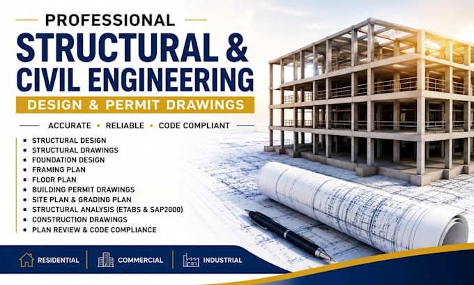design structural civil engineering floor plan  mep design
