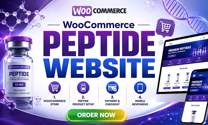 build a woocommerce peptide store with payment setup fda compliant research
