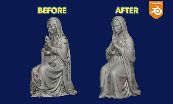 fix stl file 3d scan cleanup mesh repair modify 3mf optimize 3d model printing