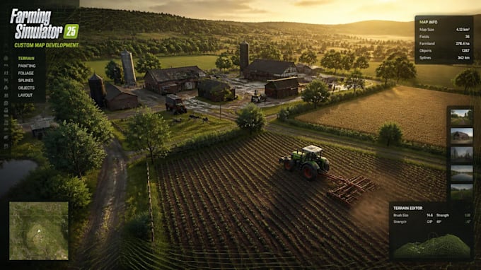 create custom farming simulator 25 maps with realistic farms and fields
