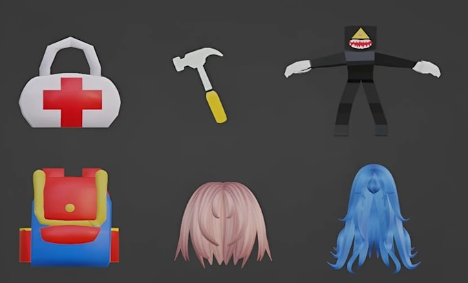 create high quality roblox 3d models and game assets