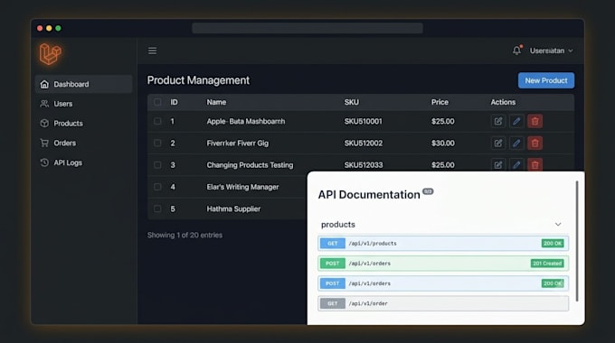 a laravel rest API for your mobile app
