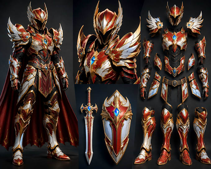 create custom 3d cosplay model, helmets, prop, 3d cosplay armor