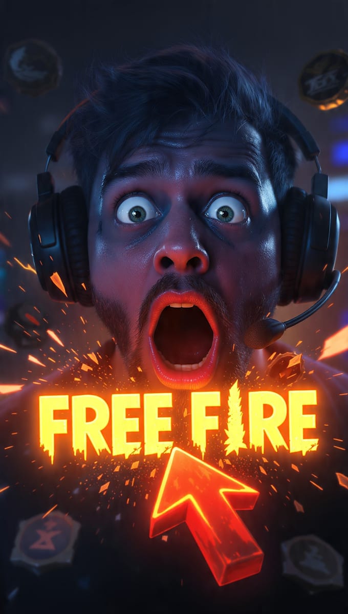 design eye catching gaming youtube thumbnail free fire pubg