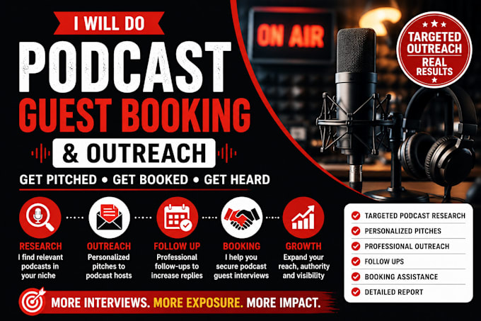 do podcast guest booking and outreach