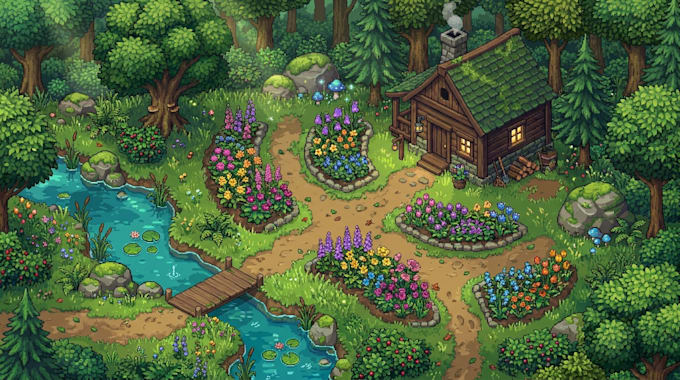 design isometric pixel art tileset tilemap for unity rpg game assets pack