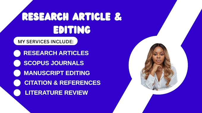 write and edit research articles for scopus and google scholar journals