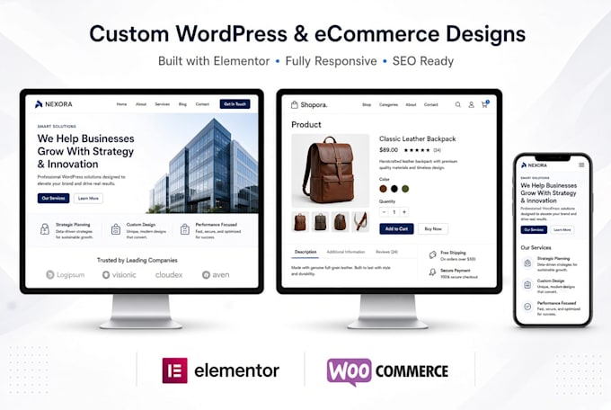create a modern wordpress website for your business