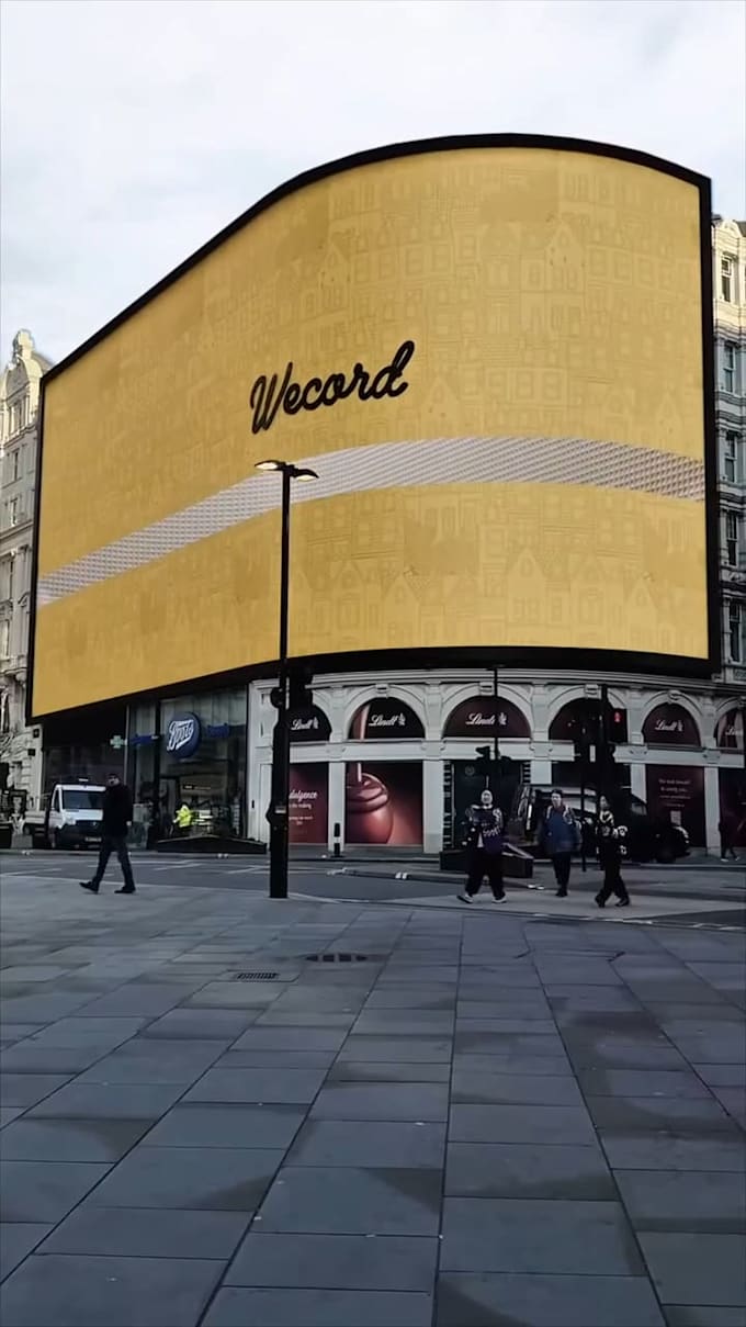 create 3d billboard animation and anamorphic cgi advertising