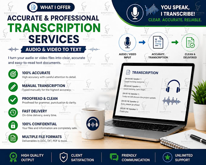 accurately transcribe audio and video to text