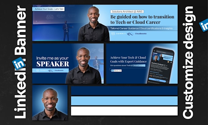 create a professional linkedin banner design for your profile
