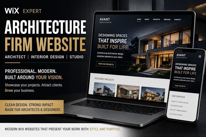 build wix architecture firm website architect interior design studio website