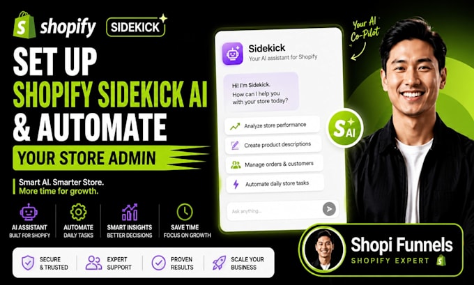 set up shopify sidekick ai and automate your store admin