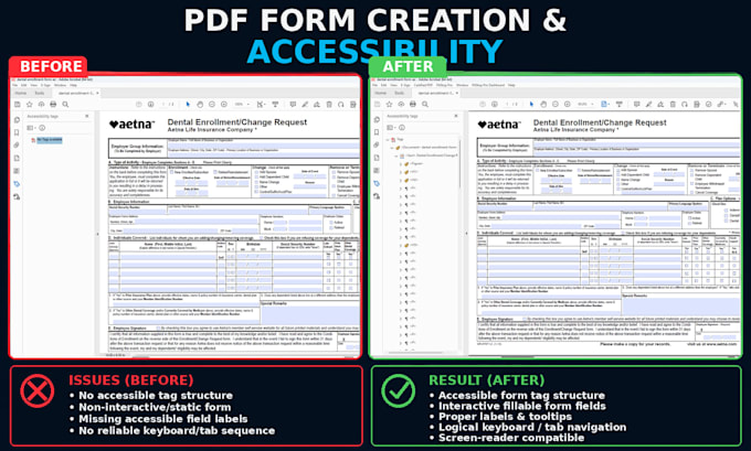 create accessible fillable PDF forms