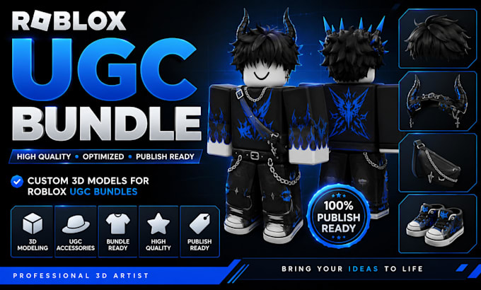 model a roblox ugc bundle from scratch in blender