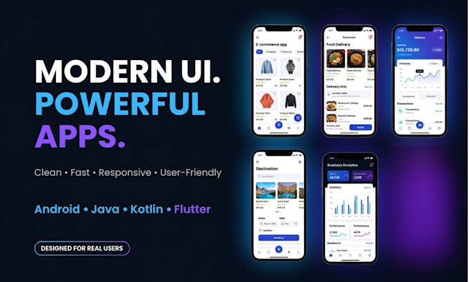 develop a professional android app using kotlin, jetpack compos java or flutter