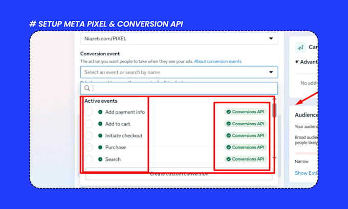 fix meta pixel, setup conversion api and ios 14 tracking