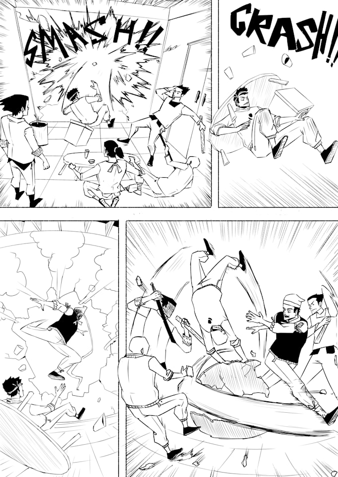 draw a high quality manga pages