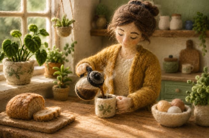 create a needle felted animation ad for your brand