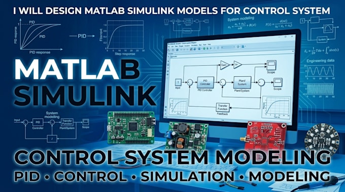create matlab simulink models for control system and gui project