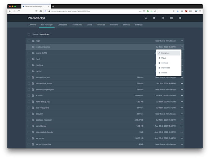 setup a server panel for different videogame servers for you